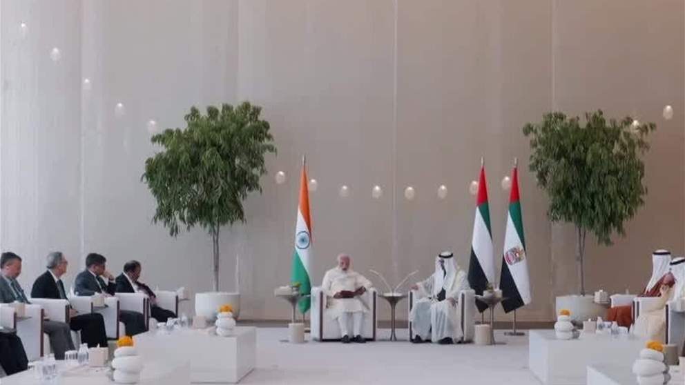 رئيس الدولة ورئيس وزراء الهند يبحثان تعزيز الشراكة الإستراتيجية الشاملة بين البلدين والتطورات الإقليمية