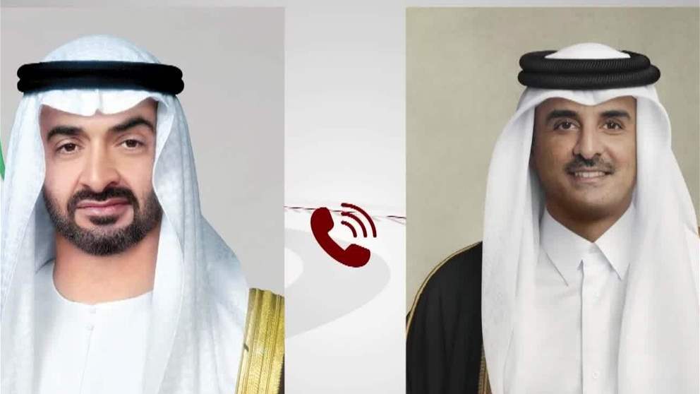 رئيس الدولة يتلقى اتصالاً هاتفياً من أمير قطر