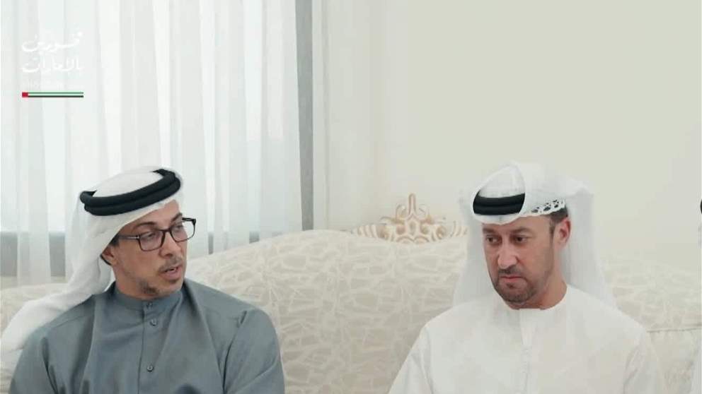 منصور بن زايد يعزي في وفاة عبيد جمعة الزعابي