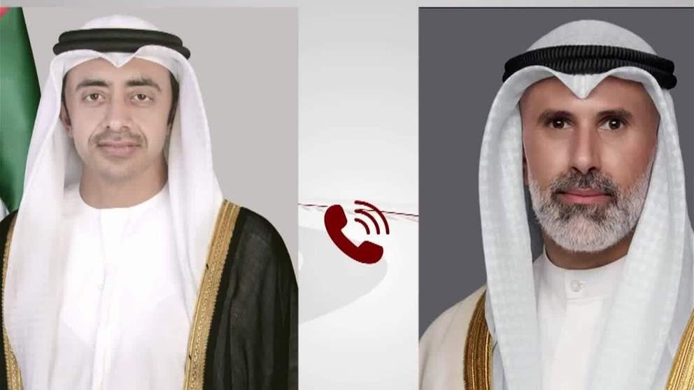 عبدالله بن زايد يجري اتصالا هاتفيا مع وزير خارجية دولة الكويت الشقيقة