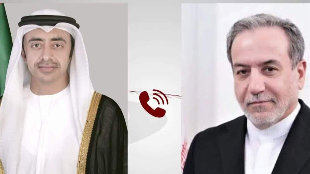 عبدالله بن زايد يتلقى اتصالا هاتفيا من وزير خارجية إيران