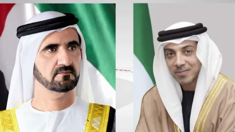 محمد بن راشد ومنصور بن زايد يهنئان رئيس وزراء لاتفيا