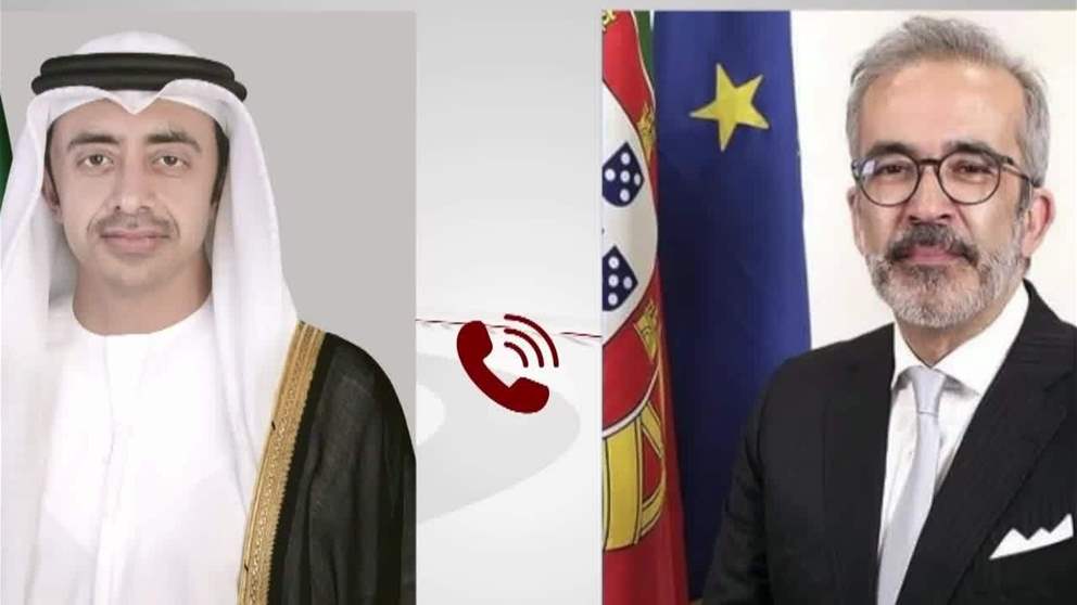 عبدالله بن زايد ووزير خارجية البرتغال يبحثان هاتفيا العلاقات الثنائية والتطورات الاقليمية