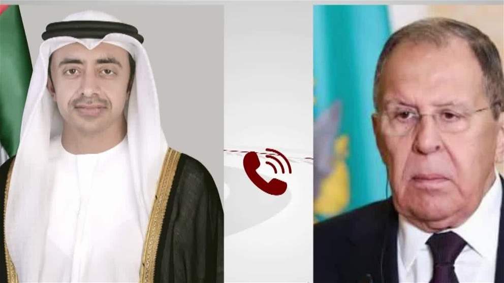 عبدالله بن زايد يتلقى اتصالا هاتفيا من وزير الخارجية الروسي