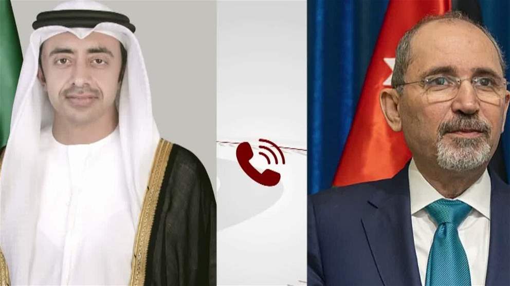 عبدالله بن زايد يجري اتصالا هاتفيا مع نائب رئيس الوزراء وزير الخارجية وشؤون المغتربين الأردني