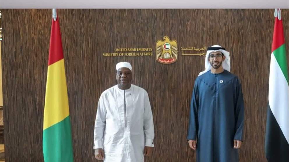 شخبوط بن نهيان يستقبل وزير خارجية جمهورية غينيا