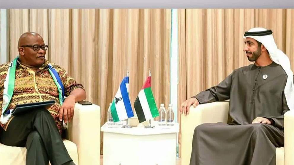 شخبوط بن نهيان يلتقي وزير خارجية ليسوتو