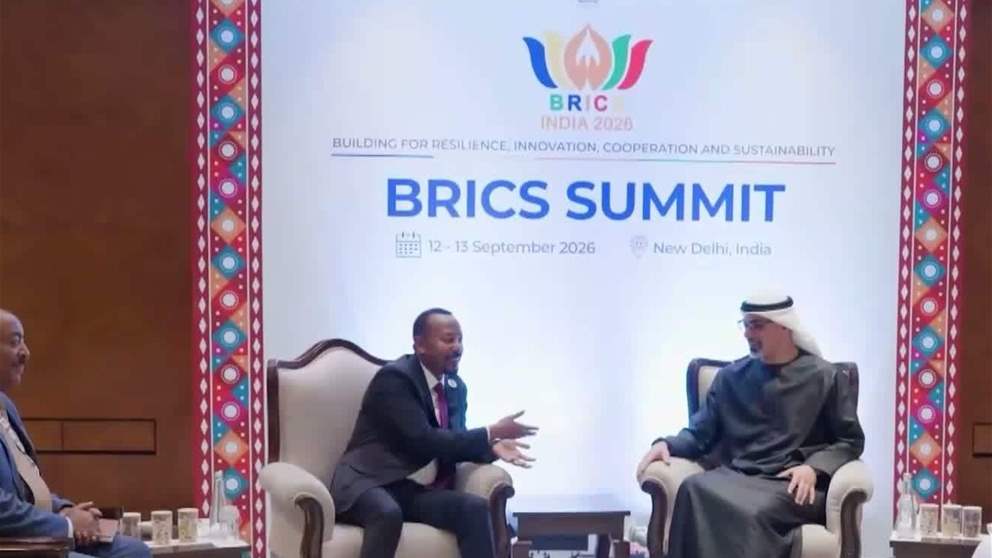 ولي عهد ابوظبي يلتقي رئيس وزراء اثيوبيا على هامش قمة " بريكس " في نيو دلهي