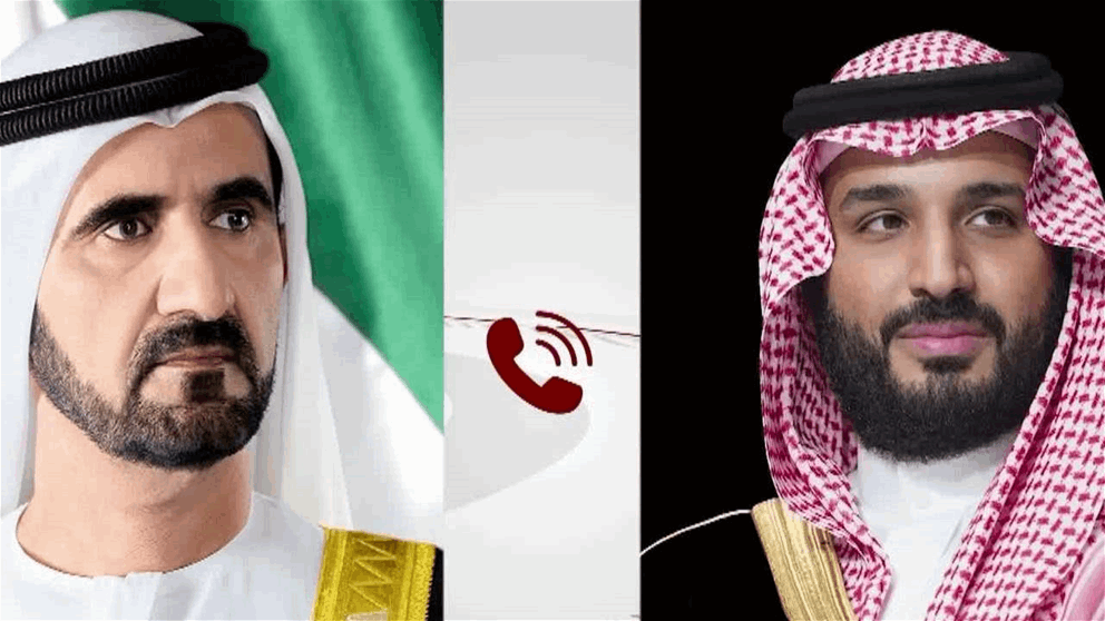 محمد بن راشد يتقبّل تعازي محمد بن سلمان في وفاة الشيخ أحمد بن راشد خلال اتصال هاتفي