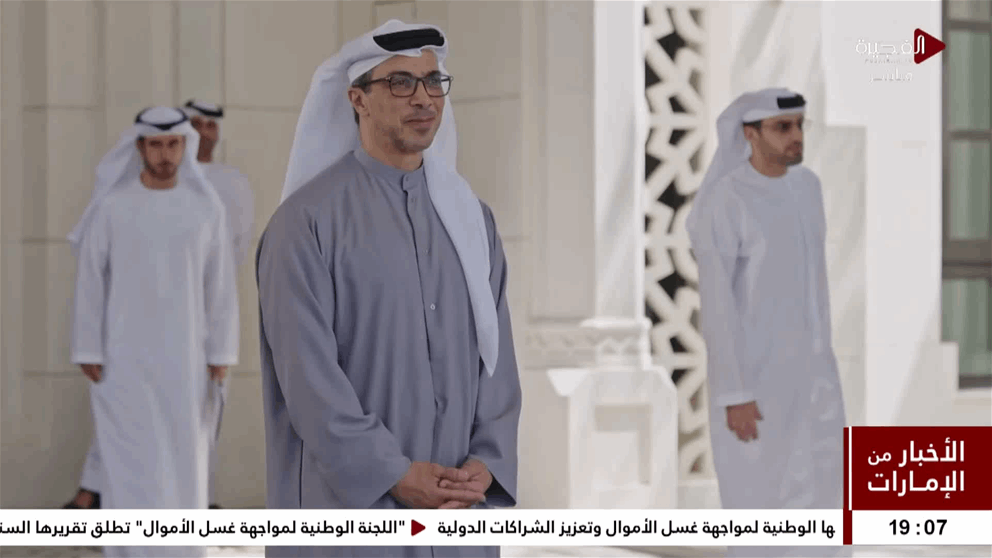 منصور بن زايد يستقبل وزير الخارجية التركي