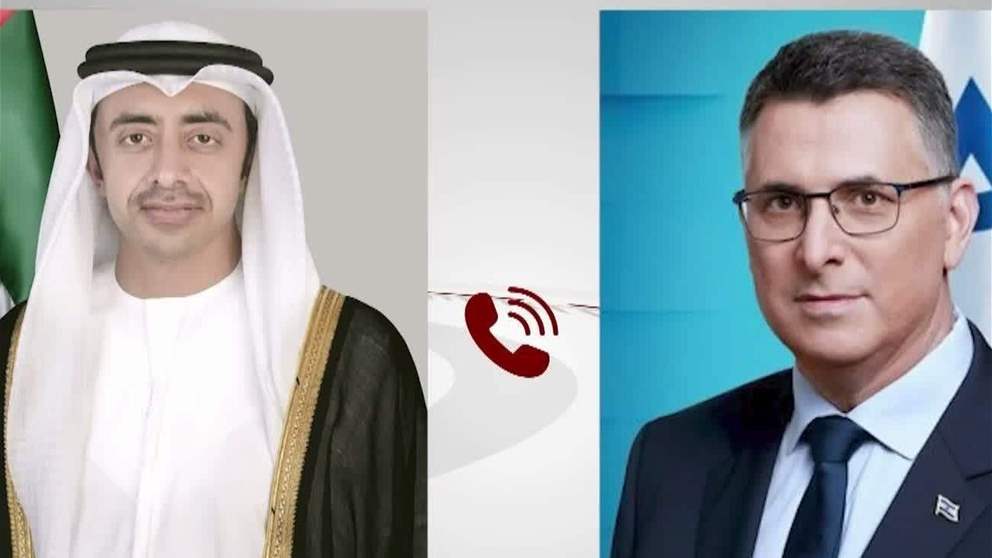 عبدالله بن زايد ووزير الخارجية الاسرائيلي يبحثان هاتفيا العلاقات الثنائية