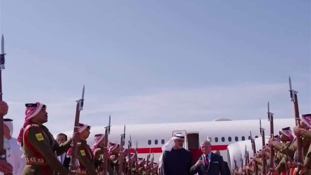 ملك الأردن وولي عهد أبوظبي يشهدان مراسم وضع حجر الأساس لمشروع سكة حديد العقبة – الشيديَّة – معان