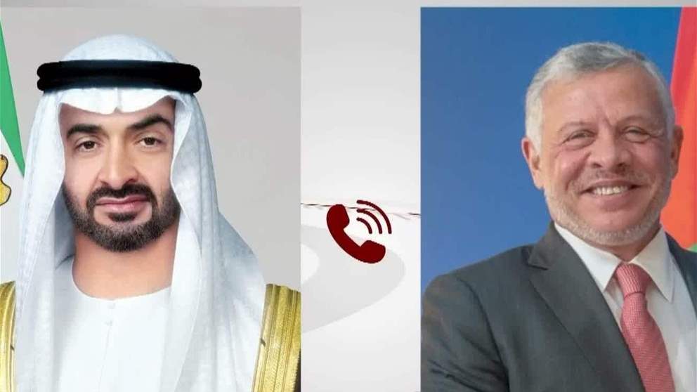 رئيس الدولة وملك الأردن يبحثان خلال اتصال هاتفي العلاقات الأخوية والتطورات الإقليمية