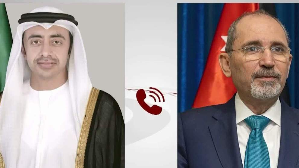 عبدالله بن زايد وايمن الصفدي يبحثان هاتفيا التطورات في المنطقة