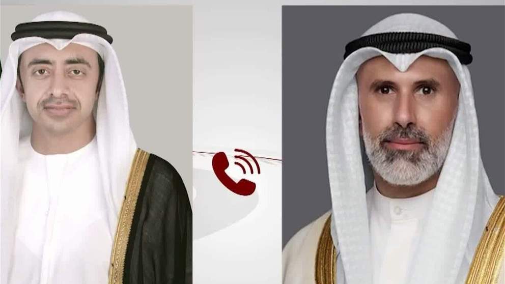 عبدالله بن زايد يجري اتصالا هاتفيا مع وزير خارجية الكويت