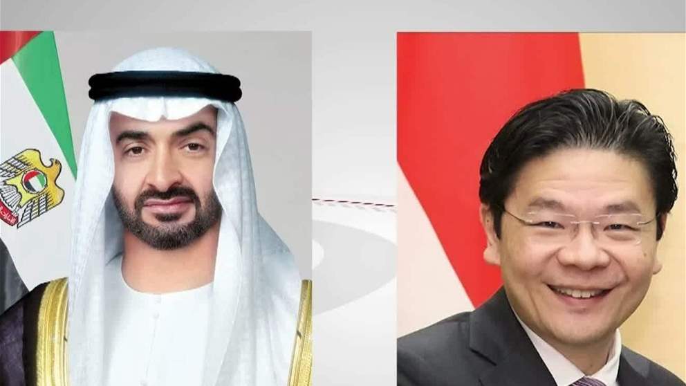 رئيس الدولة ورئيس وزراء سنغافورة يبحثان علاقات التعاون بين البلدين والتطورات الإقليمية