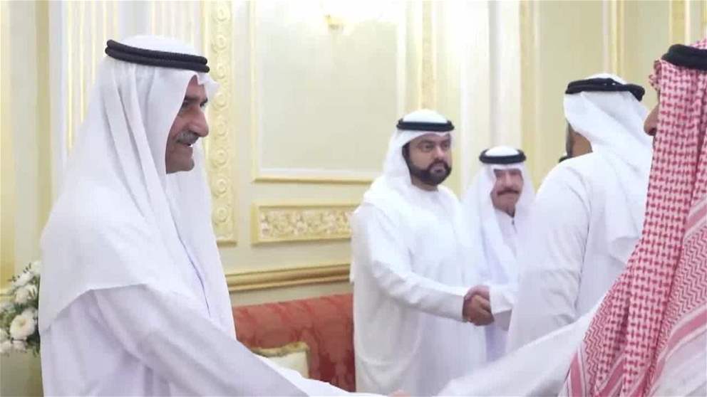 حمد الشرقي يستقبل المهنئين بشهر رمضان بحضور ولي عهد الفجيرة