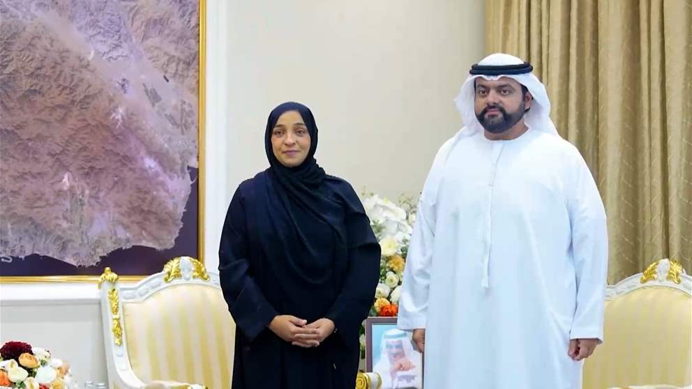 محمد الشرقي يلتقي الدكتورة مريم الزيودي لمناسبة حصولها على جائزة المسكوكة الذهبية