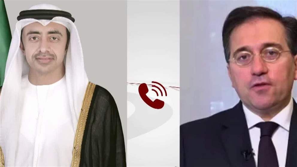 عبدالله بن زايد ووزير خارجية إسبانيا يبحثان هاتفيا علاقات التعاون بين البلدين