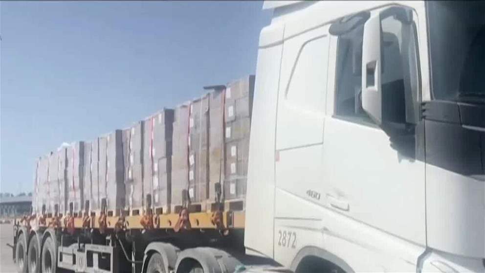الامم المتحدة 100 شاحنة مساعدات تستعد لدخول غزة